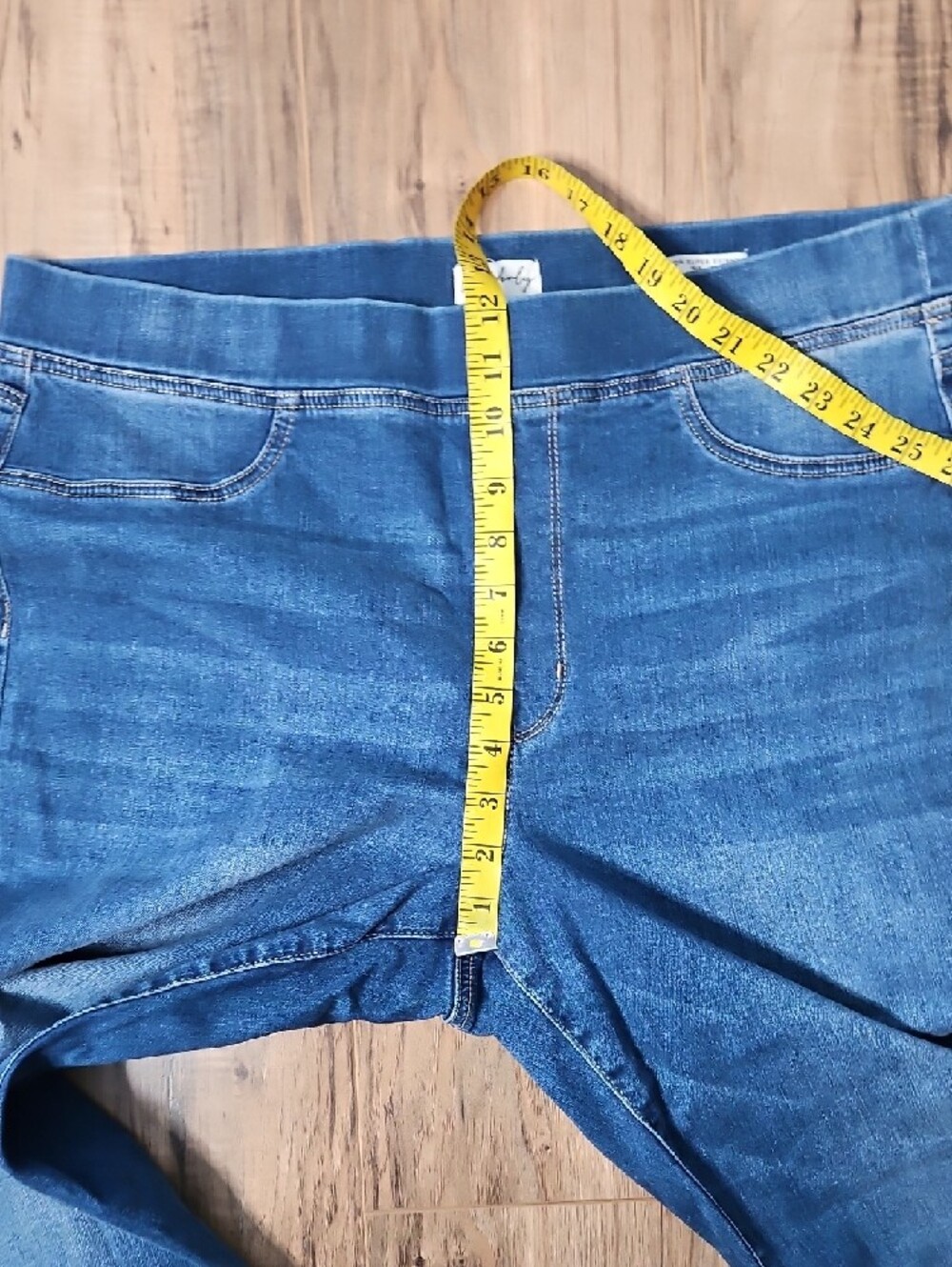 Wonderly Women’s Blue Stretch Denim Easy Pull On Super Skinny 14R - Picture 6 of 9